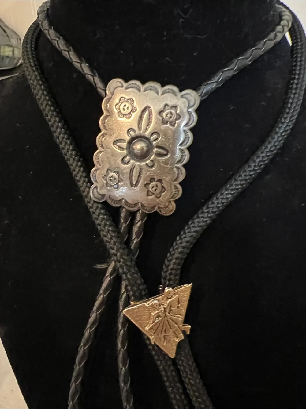 2 Vintage Western bolo ties